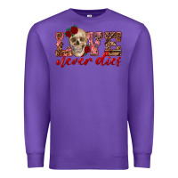 Purple love never dies skull Premium Sweatshirt - RanaPortraitStore