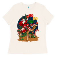 Christmas  Camel With Santa Ladies Tee | Teevron