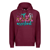 Burgundy medical assistant Premium Hoodie - AdoDesignShop