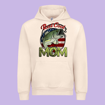 Reel Cool Mom Fishing Urban Hoodie Designed By Jasminsmagicworld