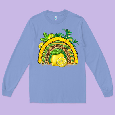 Lemon  Rainbow Long Sleeve Tee Designed By Barkaloodesign