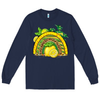 Navy lemon  rainbow Long Sleeve Tee - BarkalooDesign