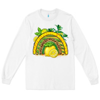 White lemon  rainbow Long Sleeve Tee - BarkalooDesign