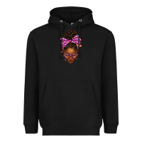 Black sorority colors purple carol afro messy bun woman Heavyweight Hoodie - texasbilliewilder