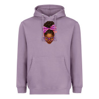 Lavender sorority colors purple carol afro messy bun woman Heavyweight Hoodie - texasbilliewilder