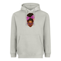 Moon Dust sorority colors purple carol afro messy bun woman Heavyweight Hoodie - texasbilliewilder