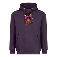 Plum sorority colors purple carol afro messy bun woman Heavyweight Hoodie - texasbilliewilder