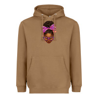 Toasted Coconut sorority colors purple carol afro messy bun woman Heavyweight Hoodie - texasbilliewilder