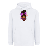 White sorority colors purple carol afro messy bun woman Heavyweight Hoodie - texasbilliewilder