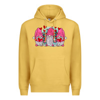 Antique Gold gnomies valentines day Premium Hoodie - JahusDesignShop