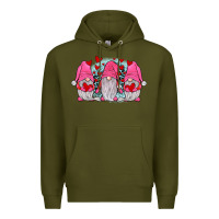 Army Green gnomies valentines day Premium Hoodie - JahusDesignShop