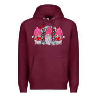 Burgundy gnomies valentines day Premium Hoodie - JahusDesignShop