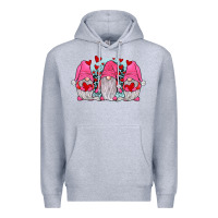 Heather Grey gnomies valentines day Premium Hoodie - JahusDesignShop