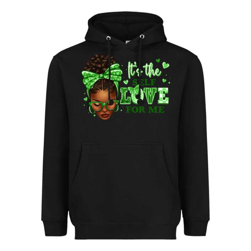 Sorority Colors Green Its The Self Love For Me Afr Heavyweight Hoodie by texasbilliewilder | Teevron