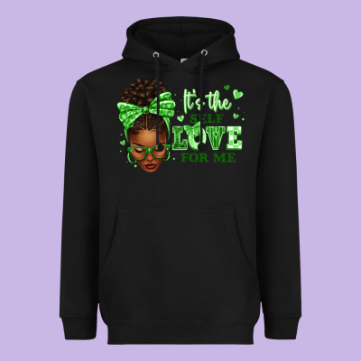 Sorority Colors Green Its The Self Love For Me Afr Heavyweight Hoodie Designed By Texasbilliewilder