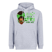 Heather Grey sorority colors green its the self love for me afr Heavyweight Hoodie - texasbilliewilder