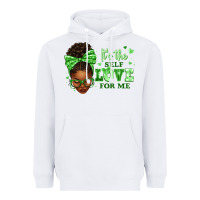 White sorority colors green its the self love for me afr Heavyweight Hoodie - texasbilliewilder