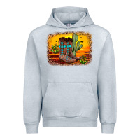 Heather Grey cross sunset backgraund Urban Hoodie - JahusDesignShop