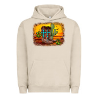 Pigment French Oak cross sunset backgraund Urban Hoodie - JahusDesignShop