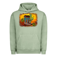 Pigment Oil Green cross sunset backgraund Urban Hoodie - JahusDesignShop