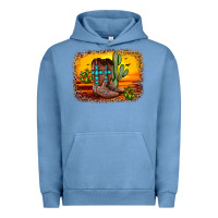 Pigment Pebble Blue cross sunset backgraund Urban Hoodie - JahusDesignShop