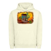 Pigment Pistachio cross sunset backgraund Urban Hoodie - JahusDesignShop