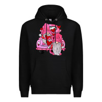 Black farm truck,gnomies valentines Premium Hoodie - JahusDesignShop