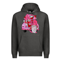 Charcoal Heather farm truck,gnomies valentines Premium Hoodie - JahusDesignShop