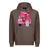 Coffee farm truck,gnomies valentines Premium Hoodie - JahusDesignShop