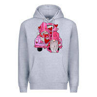 Heather Grey farm truck,gnomies valentines Premium Hoodie - JahusDesignShop