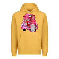 Mustard farm truck,gnomies valentines Premium Hoodie - JahusDesignShop