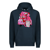 Navy farm truck,gnomies valentines Premium Hoodie - JahusDesignShop