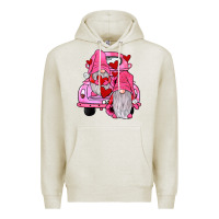 Oatmeal Heather farm truck,gnomies valentines Premium Hoodie - JahusDesignShop
