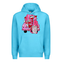 Ocean Blue farm truck,gnomies valentines Premium Hoodie - JahusDesignShop
