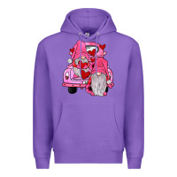 Purple farm truck,gnomies valentines Premium Hoodie - JahusDesignShop