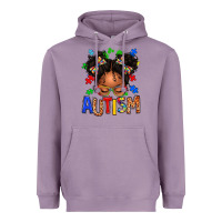 Lavender autism afro girl Heavyweight Hoodie - texasbilliewilder
