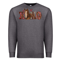 Charcoal Heather xoxo horse Premium Sweatshirt - RanaPortraitStore