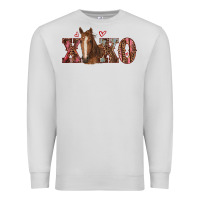 Dove Grey xoxo horse Premium Sweatshirt - RanaPortraitStore