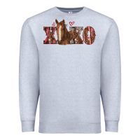 Heather Grey xoxo horse Premium Sweatshirt - RanaPortraitStore