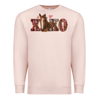 Pale Pink xoxo horse Premium Sweatshirt - RanaPortraitStore