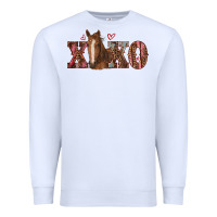 White xoxo horse Premium Sweatshirt - RanaPortraitStore