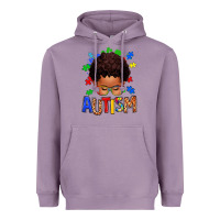 Lavender autism afro kid Heavyweight Hoodie - texasbilliewilder