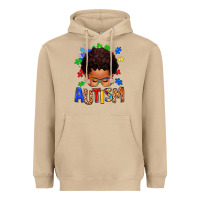 Mushroom autism afro kid Heavyweight Hoodie - texasbilliewilder