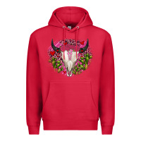 Cardinal bull skull cactus valentines Premium Hoodie - JahusDesignShop