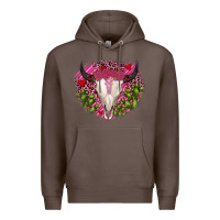 Coffee bull skull cactus valentines Premium Hoodie - JahusDesignShop