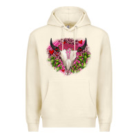 Sandshell bull skull cactus valentines Premium Hoodie - JahusDesignShop
