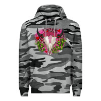 Slate Camo bull skull cactus valentines Premium Hoodie - JahusDesignShop