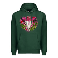 Sports Green bull skull cactus valentines Premium Hoodie - JahusDesignShop