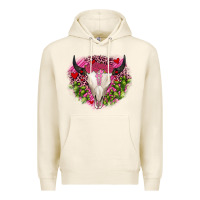 Tofu bull skull cactus valentines Premium Hoodie - JahusDesignShop