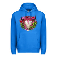 True Royal bull skull cactus valentines Premium Hoodie - JahusDesignShop